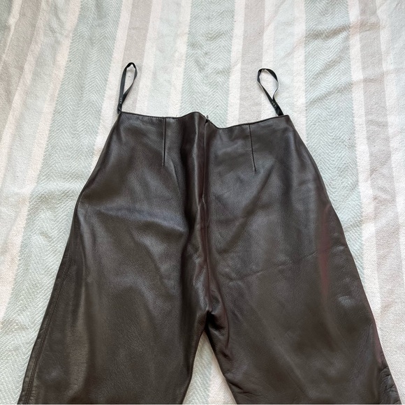 A. B. S. Allen Schwartz brown genuine leather pants size 4 - Picture 4 of 4
